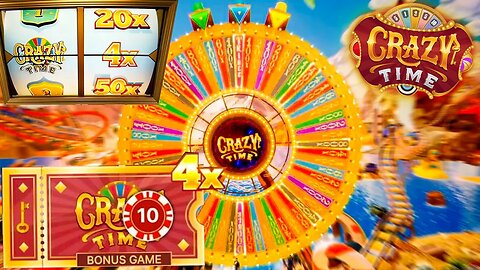 4X TOP SLOT ON CRAZY TIME PAYS HUGE! (LIVE GAME SHOW)