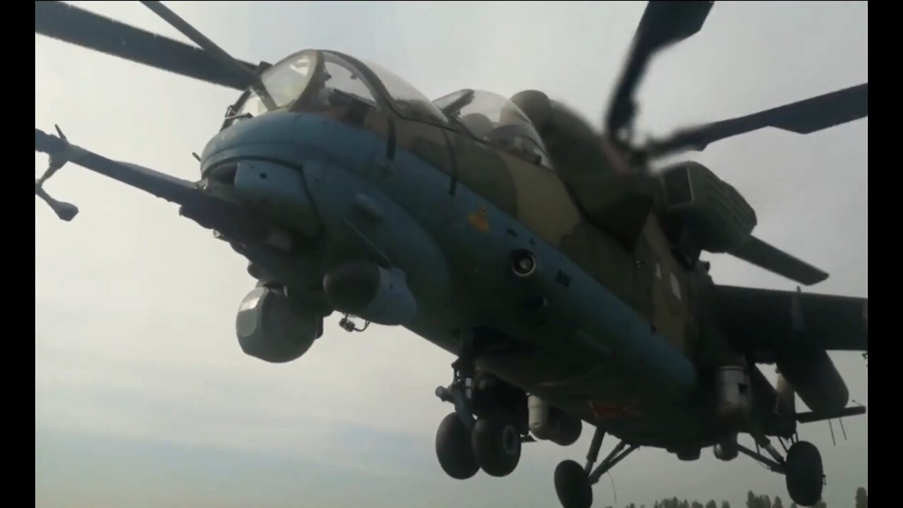 Mi-35 helicopter in DENAZIFICATION action