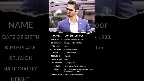 Danish Taimoor 😎 | Danish Taimor mini biography 🔥#viral #shorts #biography