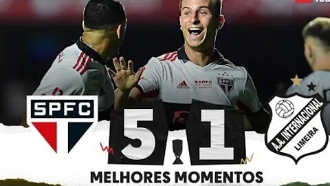 SÃO PAULO 5 X 1 INTER DE LIMEIRA | MELHORES MOMENTOS | 9ª RODADA | FASE DE GRUPOS | PAULISTÃO 2023