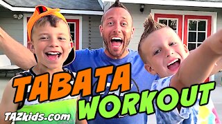 Summertime TABATA WORKOUT FOR KIDS | Trick Shot Edition!