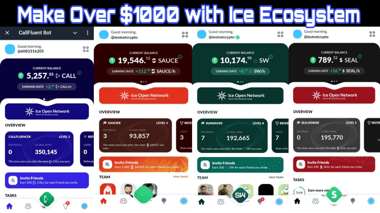 Start Today And Make Over A $1000 With These Airdrops On Ice Open Network Ecosystem