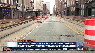 Howard St., W. Lexington St. closed for repairs