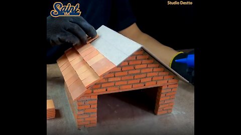 Construção de Mini GARAGEM DIY com Mini TIJOLOS e PALETE