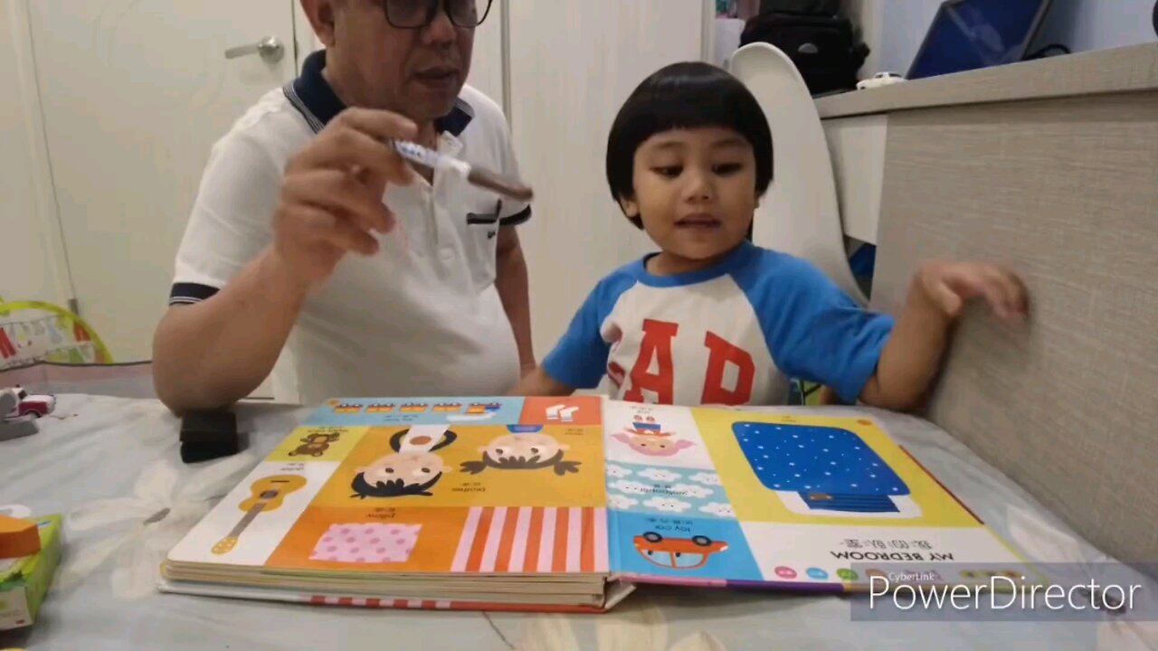 Baby Andrew Reading Book Session 1