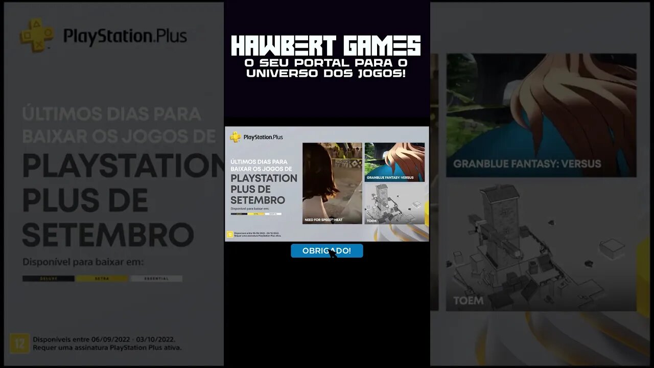 Jogos Mensais do PlayStation Plus Para Setembro