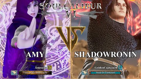 SoulCalibur VI — Amesang (Amy) VS GoldenCaptain34 (ShadowRonin) | Xbox Series X Ranked