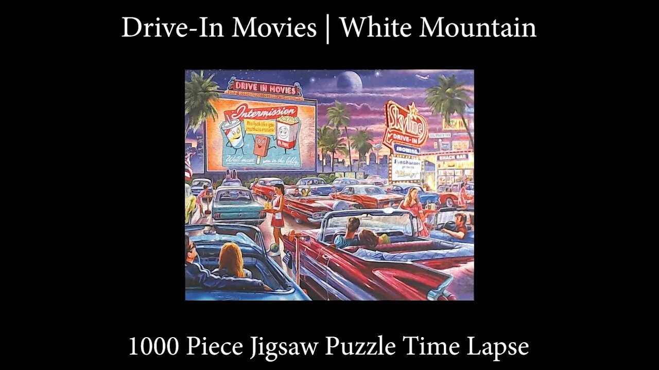 1000-piece Drive In Movies jigsaw puzzle by White Mountain Time Lapse!