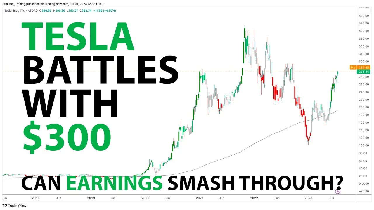 Will Today's Earnings Bust Tesla's $300 Stock Resistance Barrier?