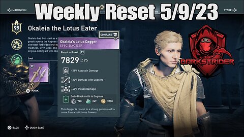 Assassin's Creed Odyssey- Weekly Reset 5/9/23