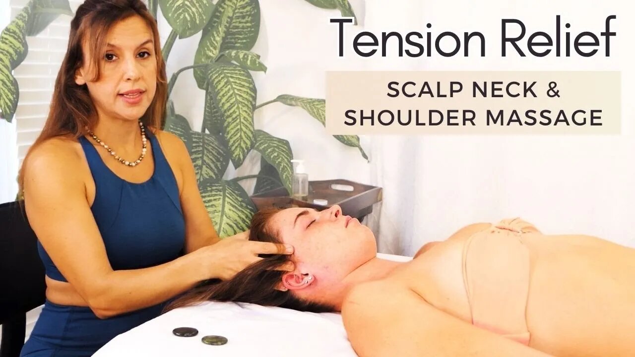 Massage Therapy Upper Body Massage with Hot Stones with Chandler Rose for Tension & Headaches