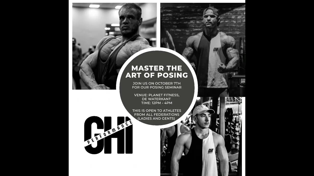 Free Posing Seminar! #capetown #bodybuildingpodcast #trainingcourse