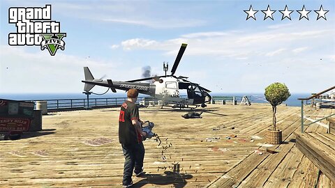 GTA 5 - JIMMY’S FIVE STAR COP BATTLE AT THE DEL PERRO PIER (GTA V Funny Moment)