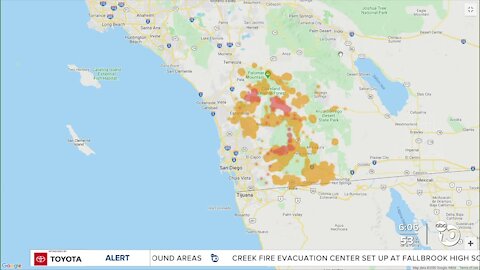 Power shutoffs in San Diego County due to fire danger
