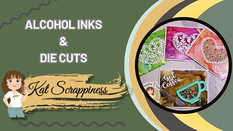 easy alcohol ink background for card making + die cutting + shaker card