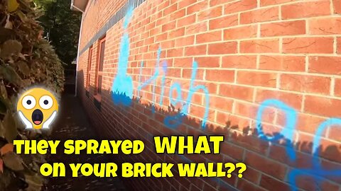 Removing OFFENSIVE GRAFFITI! | Treating, Then Power Washing Off With Super Heated Water