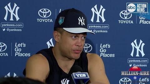 Giancarlo Stanton after first full day of workouts | Spring Training 2018