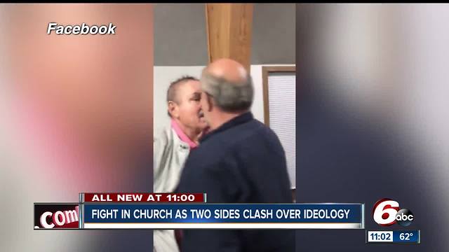 Video shows fight inside church over ideology