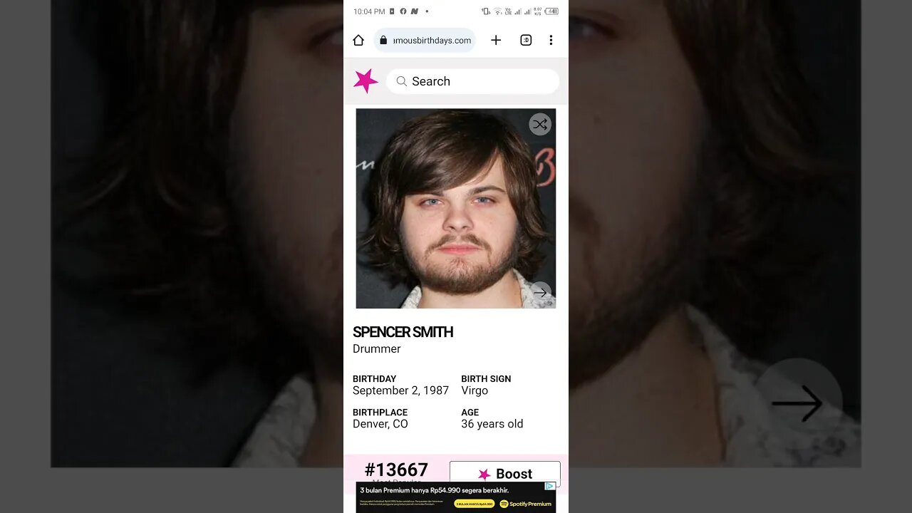 HAPPY 36 BIRTHDAY SPENCER SMITH Drummer