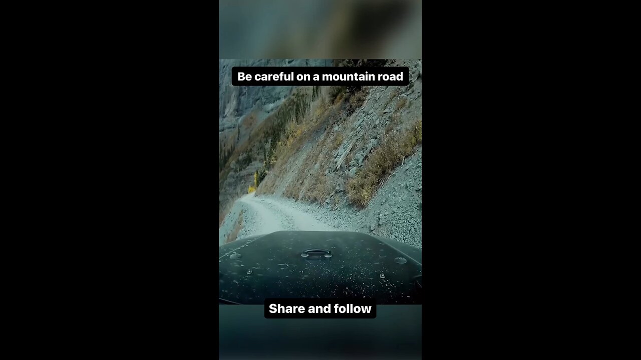 high mountain road caught car drop down