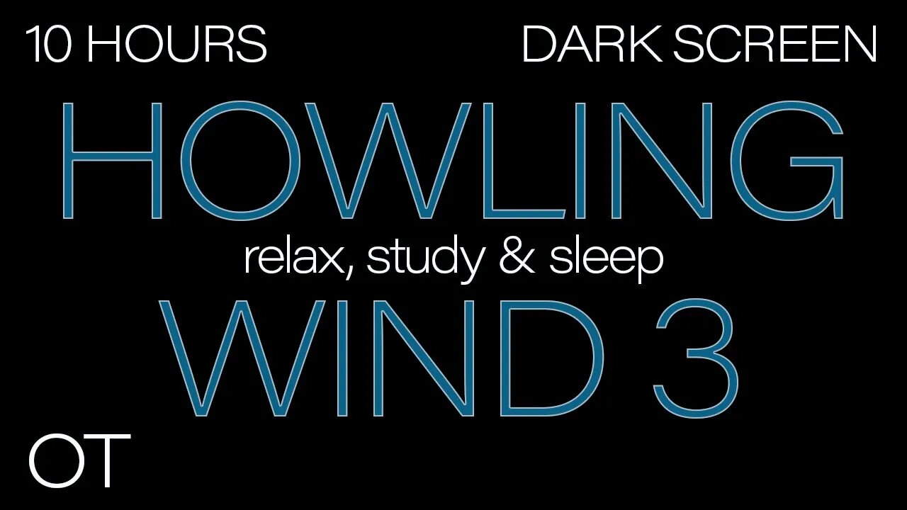 HOWLING WIND Sounds for Sleeping 2 | Relax |Study | BLACK SCREEN| Real Storm Sounds| SLEEP SOUNDS