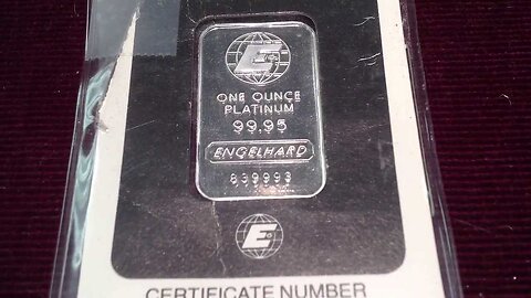 Englehard One Ounce Platinum Bar
