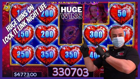💥HUGE WINS On Night Life Lock It Link Slot Machine💥