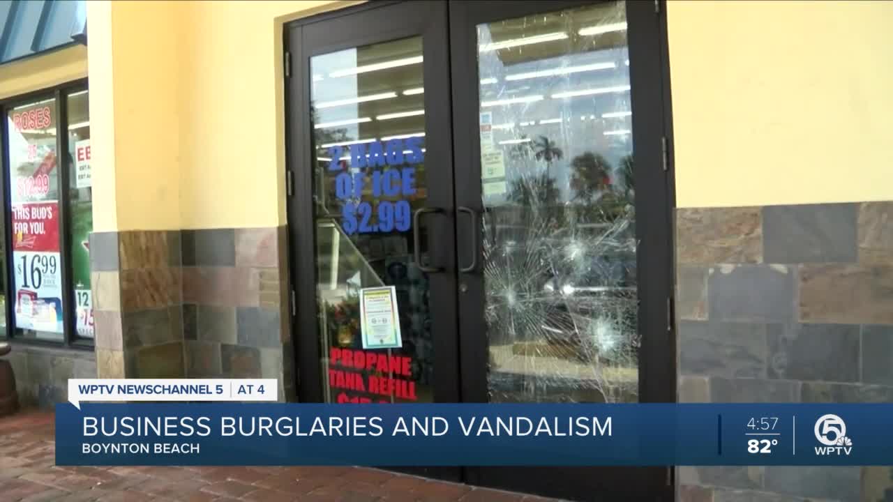 Multiple Boynton Beach businesses hit by burglars, vandals recently