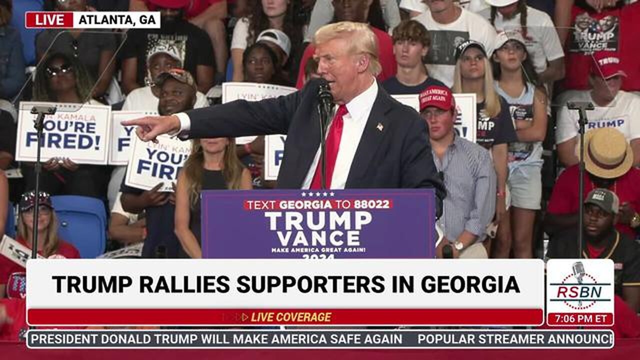 President Trump and JD Vance Take the Stage at the Rally in Atlanta, GA | 8/3/24