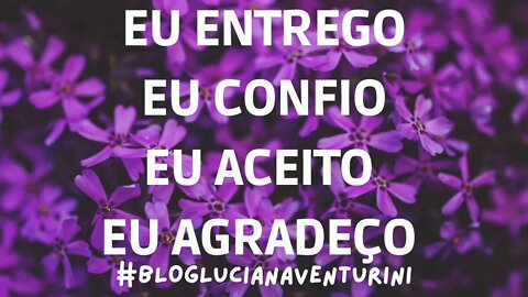 Eu entrego, eu confio, eu aceito, eu agradeço (108 vezes/repetições) #lucianaventurini