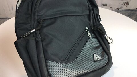 KAKA black Notebook Computer Laptop Backpack Daypack with USB Charging cable review