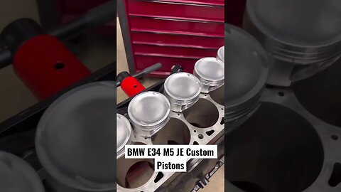 BMW E34 M5 JE Custom Pistons #bmw #cars #bmwe34 #bmwm5 #diy #restoration #automotive #engine #tools