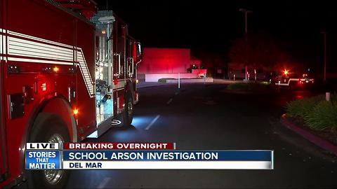 Arson investigated at Del Mar school