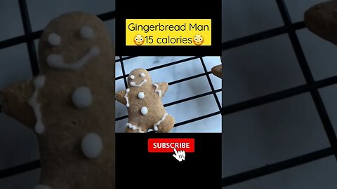 15 calorie Gingerbread Man 🔥 Low Calorie Dessert for Weight Loss RECIPE 😋 #weightloss #shorts