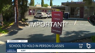 Spring Valley school to hold in-person classes