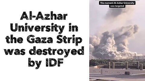 🇮🇱🇵🇸 Al-Azhar University in the Gaza Strip was destroyed by IDF