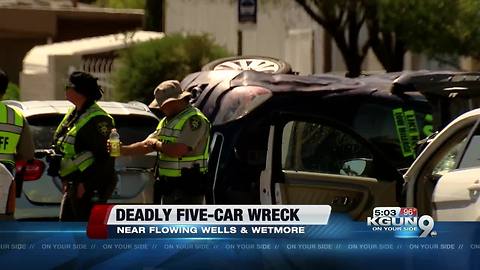 Five-car fatal wreck shuts down Wetmore and Flowing Wells