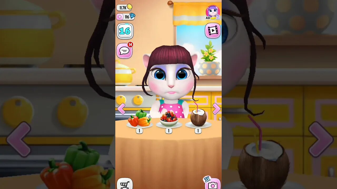 😂😁 Angela Is Too Hungry #484 | My Talking Angela 2 | #shorts #funwithangela 🤣😂