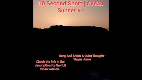 10 Second Short | Ocean Sunset | Beautiful Mind Meditation Music | #sunset #4 @Meditation Channel