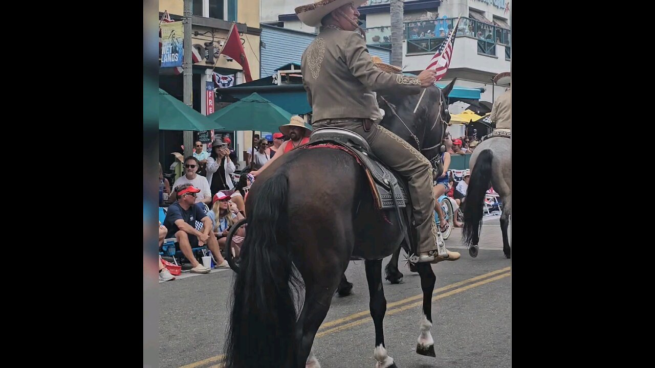 No Horsing around it is the 4th of July in Huntington Beach!