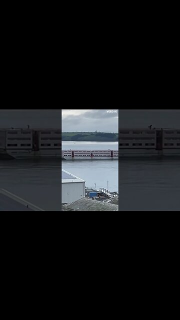 Migrant barge arrives in Dorset #shorts