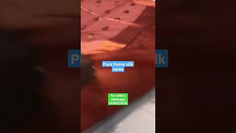 Pure Tissue Silk saree| copper tissue silk saree #fashion #tissuesarees #coppersarees