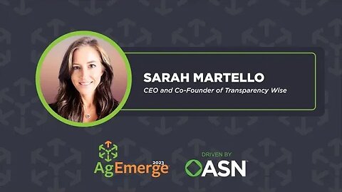 AgEmerge Podcast 110 with Sarah Martello of Transparency Wise