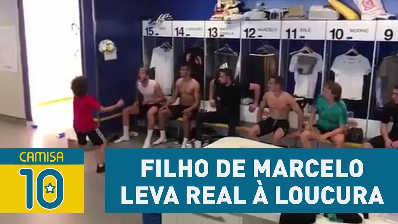 Habilidade do FILHO de Marcelo leva jogadores do Real à loucura