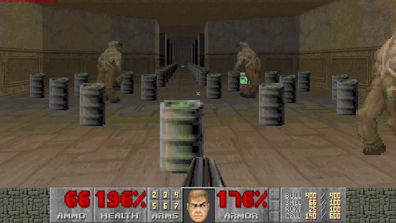 Doom II, DOS, 1995 - 100% Level 23, Barrels O' Fun