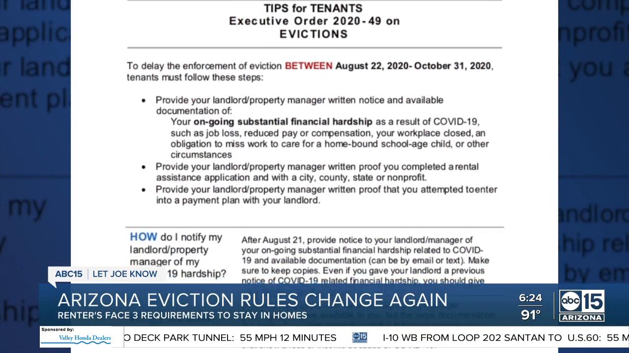 Arizona eviction rules change again amid pandemic