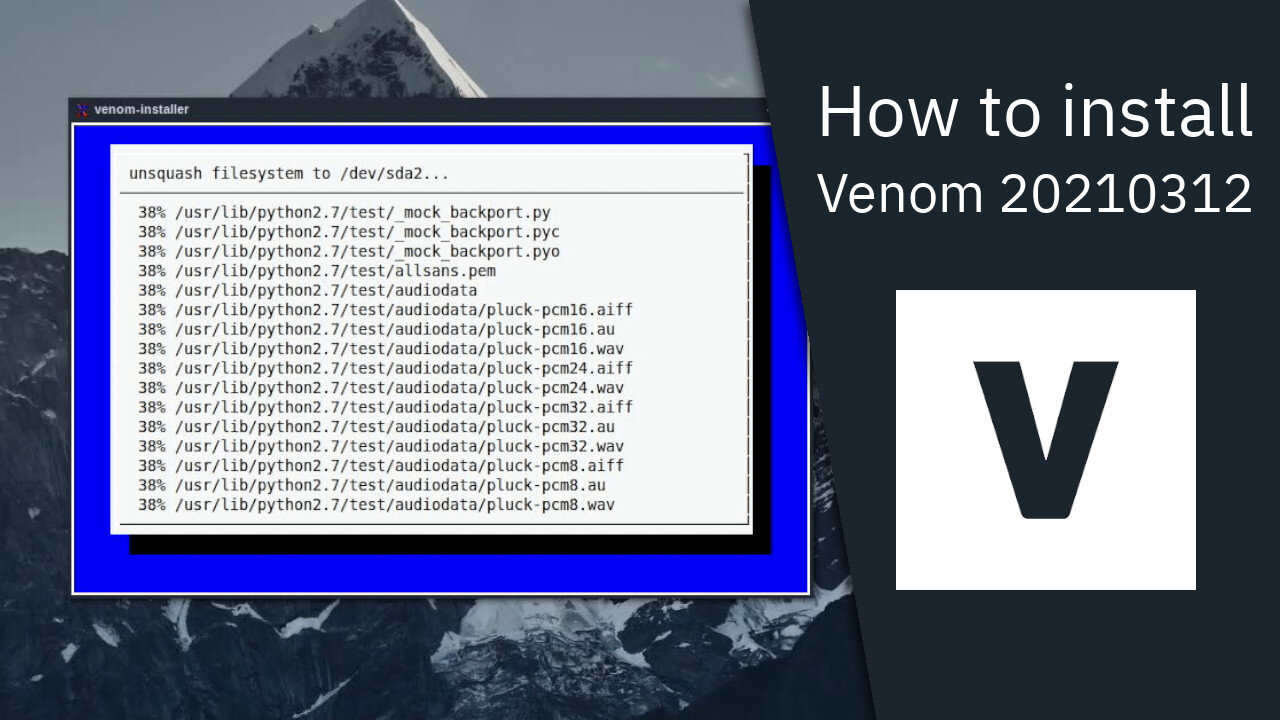 How to install Venom Linux 20210312