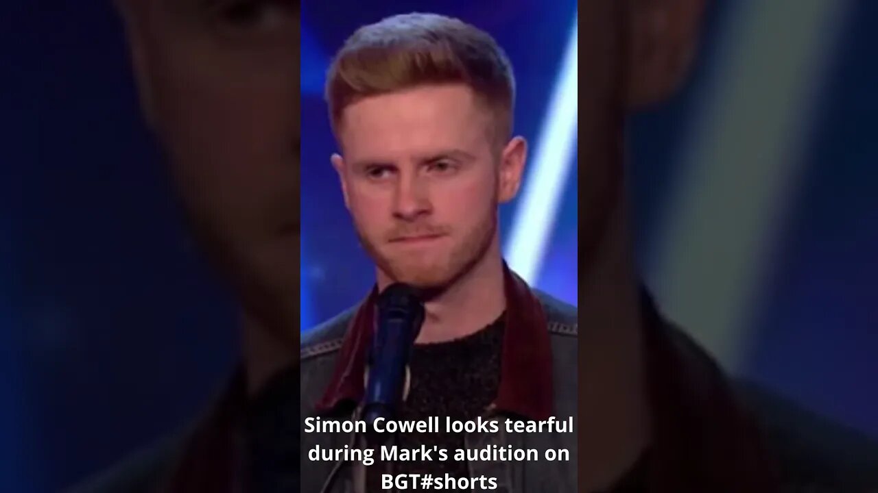 Simon Cowell looks tearful during Mark's audition on BGT #shorts #simoncowell #bgt