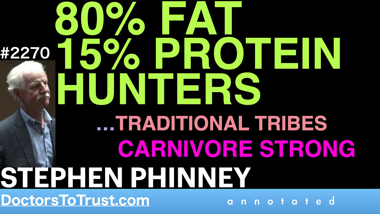 STEPHEN PHINNEY t2 | 80% FAT 15% PROTEIN HUNTERS…TRADITIONAL TRIBES: CARNIVORE STRONG