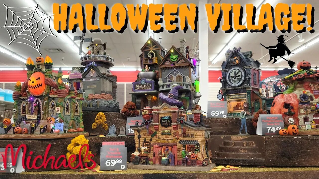 🦇 LEMAX HALLOWEEN VILLAGE TOUR 🦇| MICHAEL'S | #michaels #michaelsstore #lemax #halloween